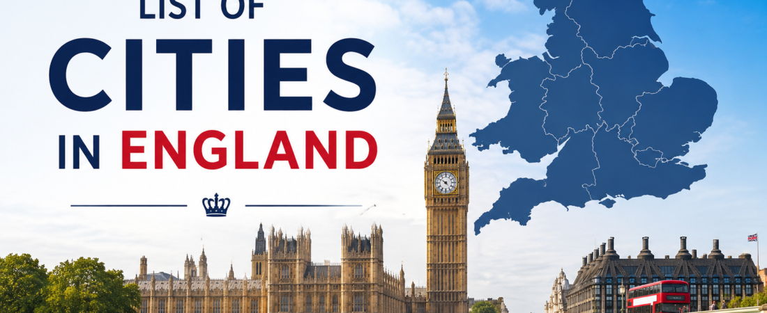 List Of Cities in England – [Population, Area & City] 
